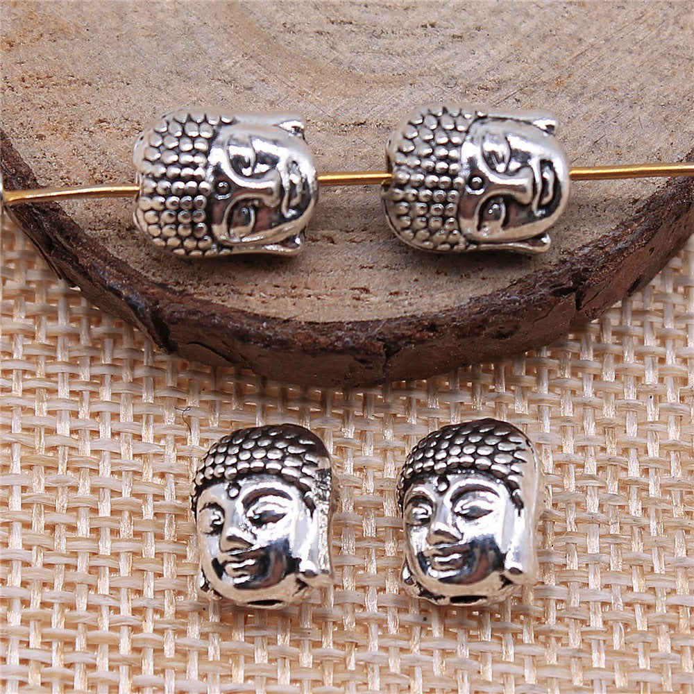 11x9x7mm 2.7g Multicolor Zinc Alloy Buddha Head Loose Metal Beads for Bracelet Jewelry Making