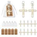 IHS Chalice Wooden Cross Keychain With Bead Cluster view 7