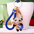 Jeweled Guitar Panda Keychains in Four Configurations with Two Wrist Loops view 2