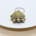 Silver Tone Three Headed Turtle Novelty Split Ring Keychain view 5