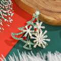 Layered Crystal Christmas Tree Brooch in Three Color Styles view 4
