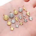 Gold-Tone Heart and Star Metal Charms with 16 Listed Options view 2