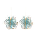 Colorful Openwork Flower Hook Earrings in Five Colors view 5