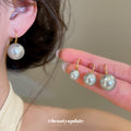 Pearl Hook Earrings in Four Colors With Gold-Tone Hooks view 2