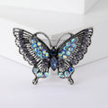 Crystal Butterfly Brooch in Five Metallic Colorways view 6