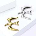 Polished Flying Swallow Brooch with Smooth Sculptural Shape view 3