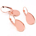Teardrop Bezel Leverback Earring Findings in Twenty-Four Options view 12