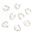 Enamel-Look And Crystal-Accented Gold Silver Heart Alloy Pendant Components in 12 Styles view 3