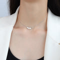 Minimal Disc Bead Choker Necklace Cluster or Spaced Layouts view 6