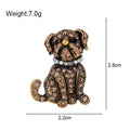Black Gold Tone Dog Metal Brooch Pin for Jackets and Lapels view 2