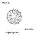 Openwork Pearl Filigree Round Brooch Rhinestone Accents view 6