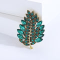 Crystal Leaf Brooch in Six Rich Color Combinations view 6