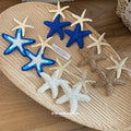 Raffia Starfish Drop Earrings in Four Color Styles view 4