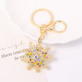 Gold Snowflake Keychain Multicolor Rhinestone Pearl Styles view 6