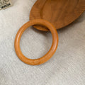 Coffee Brown Round Wooden Bangle Smooth Grain Finish view 6