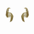 Geometric Chain Fringe Statement Earrings in Two Tones view 5