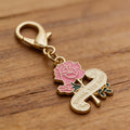 Pink Rose Thank You Mom Enamel Keychain Gold Clasp view 3