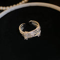 Silver Filigree Pearl Stud Earrings Multi-Band Open Ring view 6