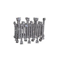 Silver Tone Wide Crystal Bar Bracelet In Clear And Iridescent Styles view 5