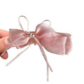 Sheer Organza Bow Banana Clip Rhinestone Blue Pink Yellow view 5