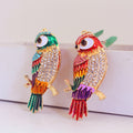 Multicolor Rhinestone Parrot Keychain With Lobster Clasp view 1