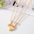 Two Piece Faceted Magnetic Heart Couple Necklace Sets view 7