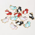Colorful Enamel Cow Metal Jewelry Charms in a Random Mix view 3
