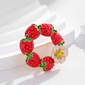 Strawberry Enamel Metal Brooch Pin 3.2 cm for Jackets and Lapels view 5