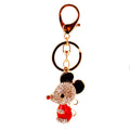 Rhinestone Mouse Keychain With Gold-Tone Metal Ring And Lobster Clasp view 5
