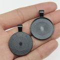 Round 25 mm Cabochon Pendant Settings in Five Metal Finishes view 7
