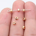 Faceted Diamond Spacer Beads in 5 Finishes for Jewelry Making view 5