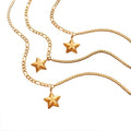 Gold Five-Point Star Dual Chain Geometric Bracelet view 5
