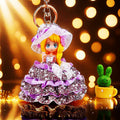 Pearl Crystal Gown Doll Keychains in Seven Colors plus Assorted Option view 11