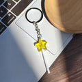 Resin Glitter Star Lollipop Keychains Silver Ring 5 Colors view 2