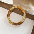 Twisted Rope Acrylic Gold Stretch Bracelets 4 Colors view 6