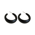 Acrylic C Hoop Stud Earrings in Three Colors and Two Sizes view 5