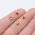 Smooth Rondelle Spacer Beads in Four Metal Finishes view 7