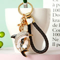Jeweled Dolphin Keychains with Braided and Bare Wrist Loop Options view 7