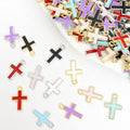 Enamel-Look Gold Silver Cross Alloy Charms in 12 Styles view 1