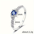 Round Solitaire Leaf Filigree Ring In Five Stone Colors view 4