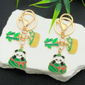 Panda Rice Dumpling and Bamboo Enamel Keychains, 2 Styles view 2