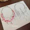 Layered Crystal Bead Necklaces in Pink and Clear Colorways view 2