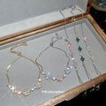 Crystal Flower Chain Bracelets Five Color Metal Styles view 4