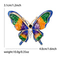 Stained Glass Style Butterfly Brooch In Red And Multicolor view 5