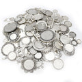 Assorted Round and Oval Cabochon Tray Findings in Mixed Finishes view 2