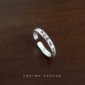 Silver Open Adjustable Band Ring Chinese Calligraphy Text view 3