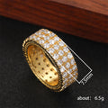 Round Clear Stone Eternity Band Rings In Two Row Counts view 5