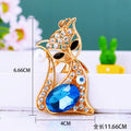 Jeweled Sitting Fox Keychains in Pink Blue and Brown plus Assorted Option view 6
