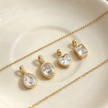 Gold Tone Chain And Five Detachable Geometric Pendant Components view 2