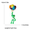 Green Frog and Colorful Balloon Brooch Jacket and Scarf Accessory view 6